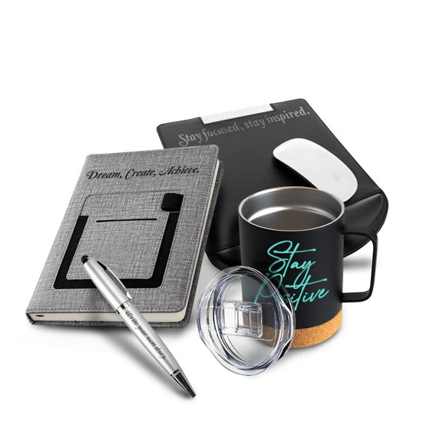 Office Gift Set with Notebook, Mug, and Designer Pen