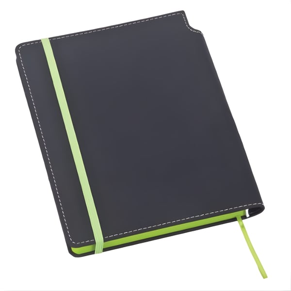 Luxury A5 Notebook with Hard PU Cover and Elastic Closure