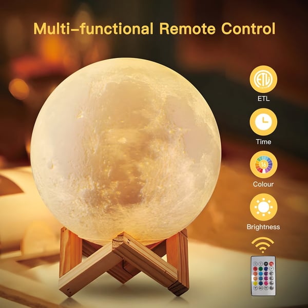 מנורת אווירה חכמה עם רמקול בלוטות' ושלט רחוק – לונה