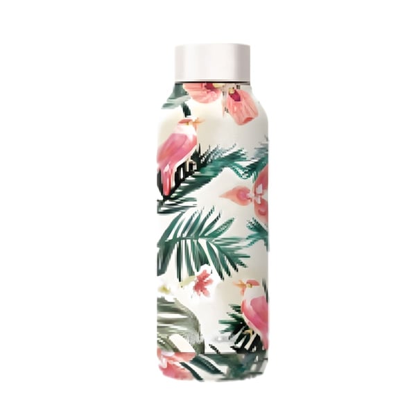 Tropical Floral-Design Water Bottle