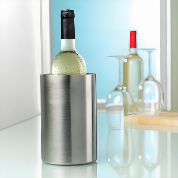 Double Wall Stainless Steel Round Bottle Cooler
