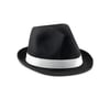 Vibrant Polyester Straw Hat with White Band