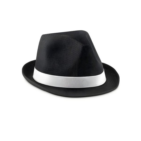 Vibrant Polyester Straw Hat with White Band