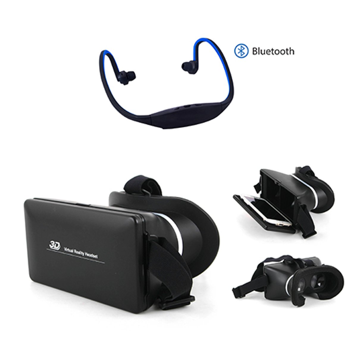 משקפת VR מהנה עם אוזניות בלוטוס