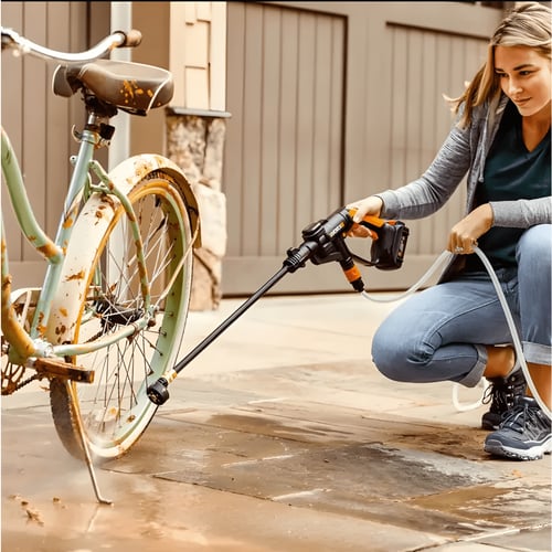 מכשיר שטיפה בלחץ גבוה נטען WORX - כולל אביזרים וסוללה