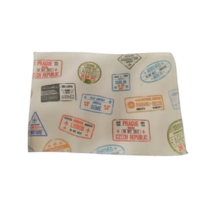 Fabric Passport Holder with Colorful Print