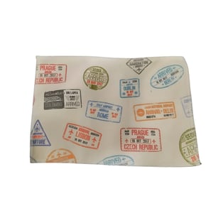 Fabric Passport Holder with Colorful Print