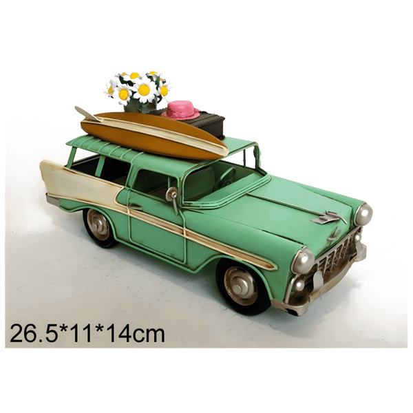 מכונית רטרו דקורטיבית לאספנים - מידות: 26.5X11X14 ס"מ