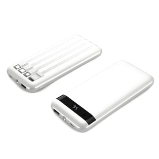 מטען נייד עוצמתי 10,000mAh עם כבלים מובנים