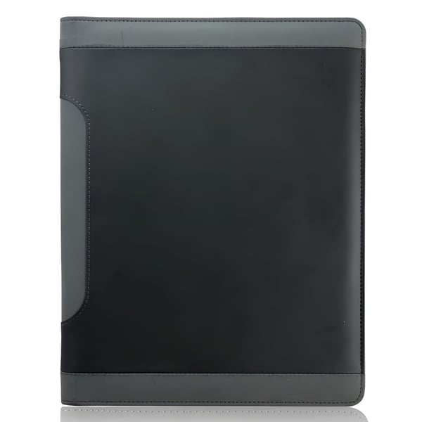 Elegant A4 Leather-Feel Padfolio with Elastic Band