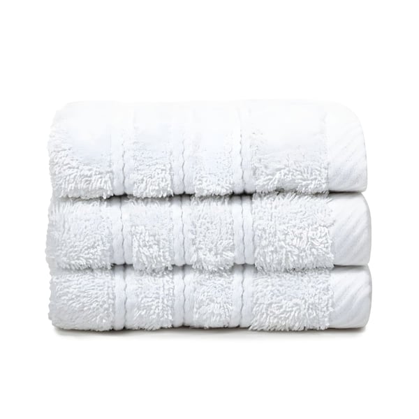 Set of 3 Premium Cotton Towels in Rosso Design by Kaiten