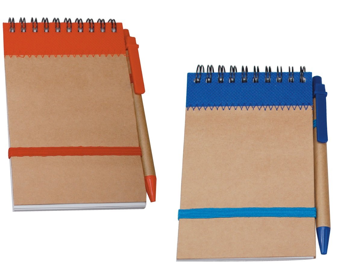 פנקס אישי עם עט ממוחזר - מתנה ירוקה יעילה