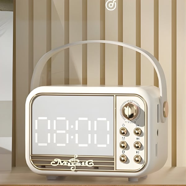 Rechargeable Radio with Digital Alarm Clock – Play Your Music Anywhere