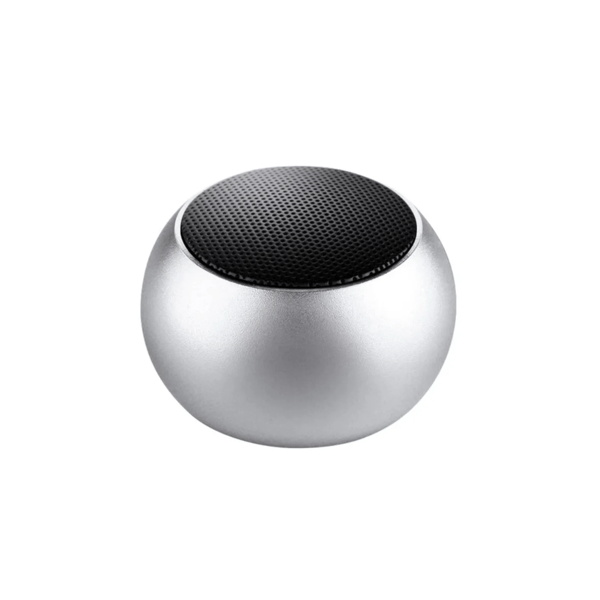 Portable Metallic Speaker with Built-in Microphone and Powerful Sound