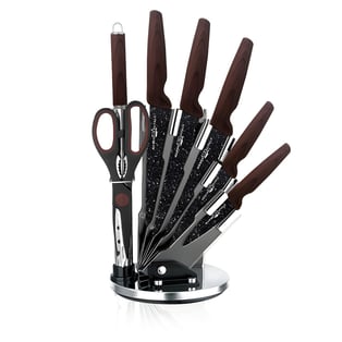 סט 8 סכיני פארמה יוקרתיים עם מעמד אקרילי