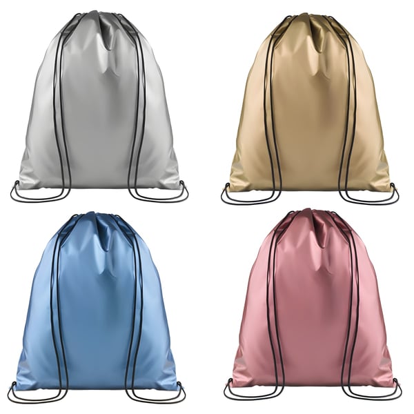 Shiny Fabric Drawstring Bag