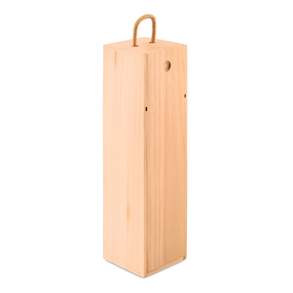 Elegant Paulownia Wood Wine Box with Rope Handle