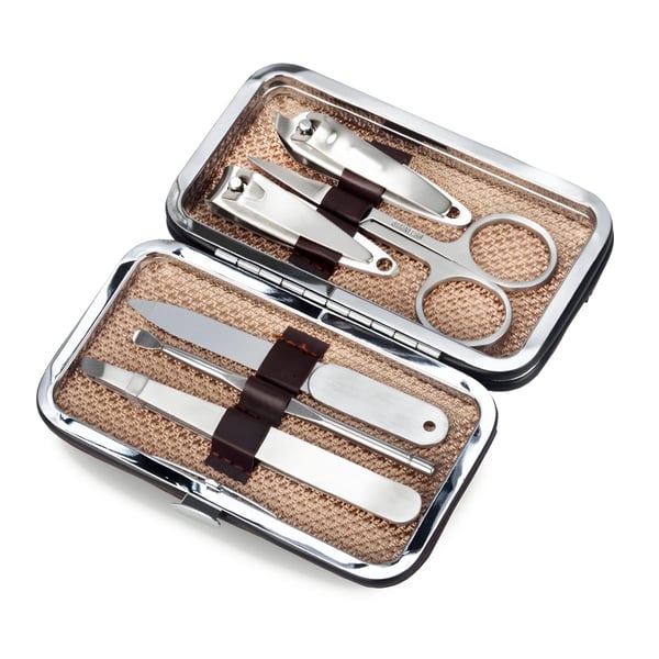 סט מניקור יוקרתי 6 חלקים במארז דמוי עור