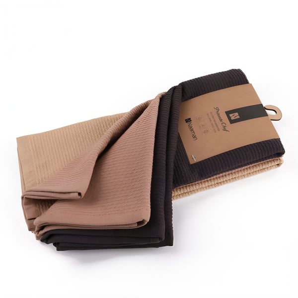 סט 3 מגבות מטבח 100% כותנה מסדרת פרייבט שף מבית NAAMAN