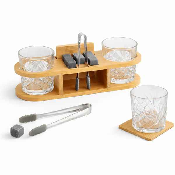 ערכת וויסקי יוקרתית במעמד במבוק - 15 חלקים