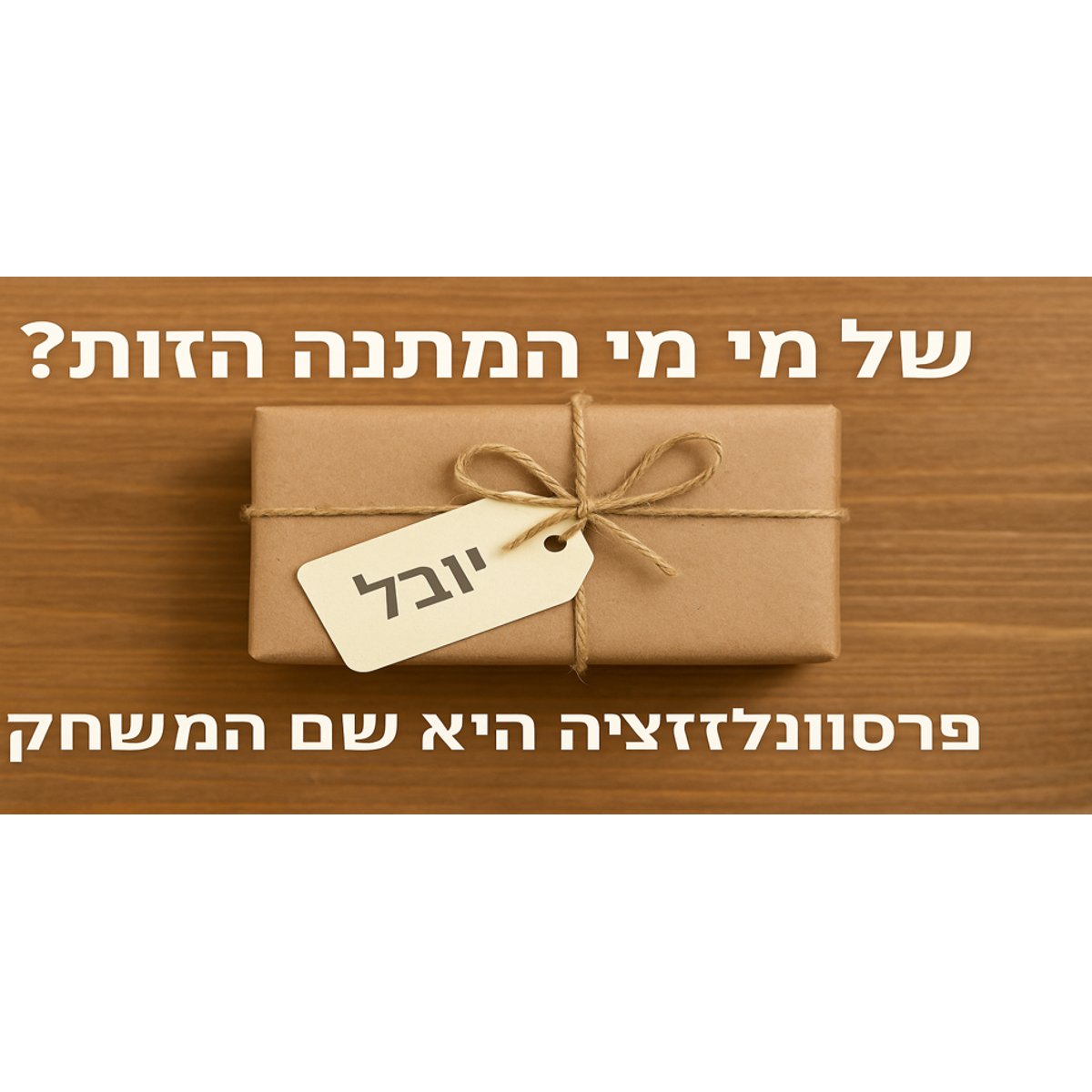 של מי המתנה הזאת? פרסונליזציה היא שם המשחק
