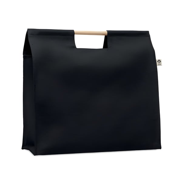 Organic Canvas Shopping Bag with Bamboo Handles