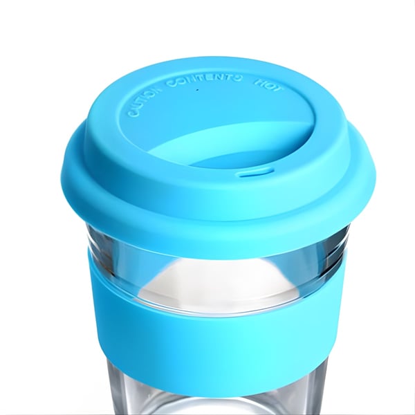 Glass Cup with Non-Slip Silicone 330 ml