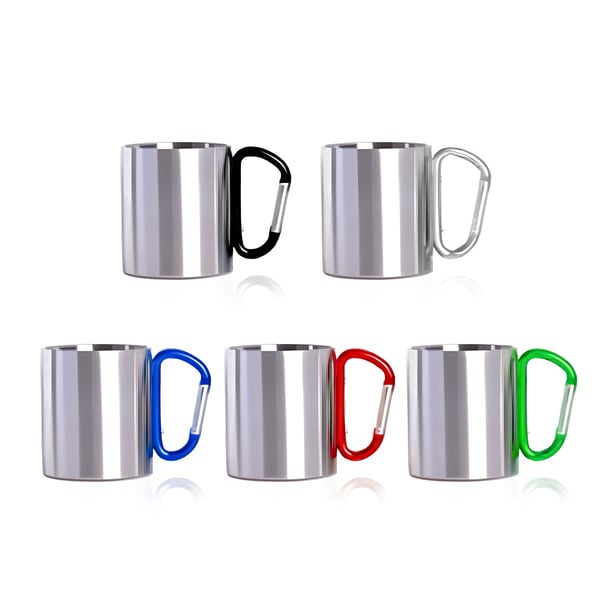 Insulated Stainless Steel Mug with Shackle Handle – Durability and Style