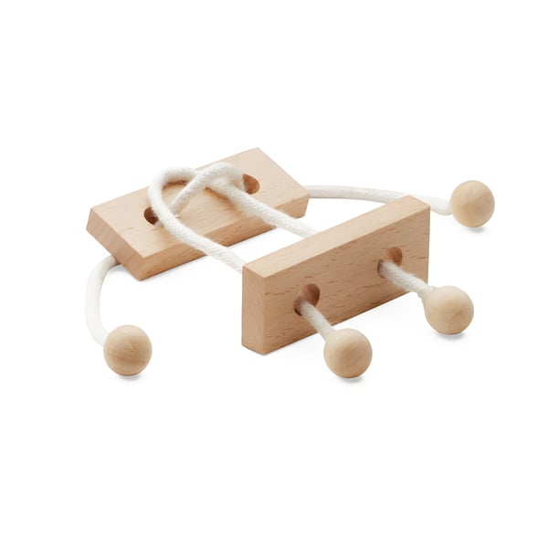 Beech Wood Brain Teaser Puzzle - Square Shape
