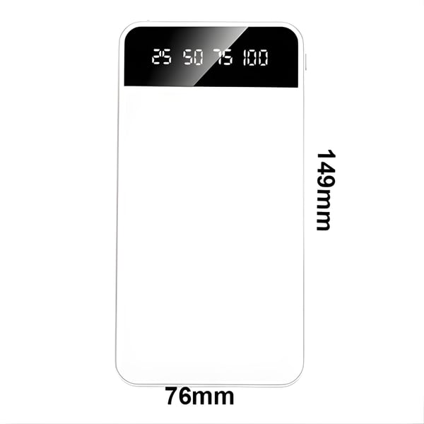 10000MAH Portable Charger with Dual USB Ports and LED