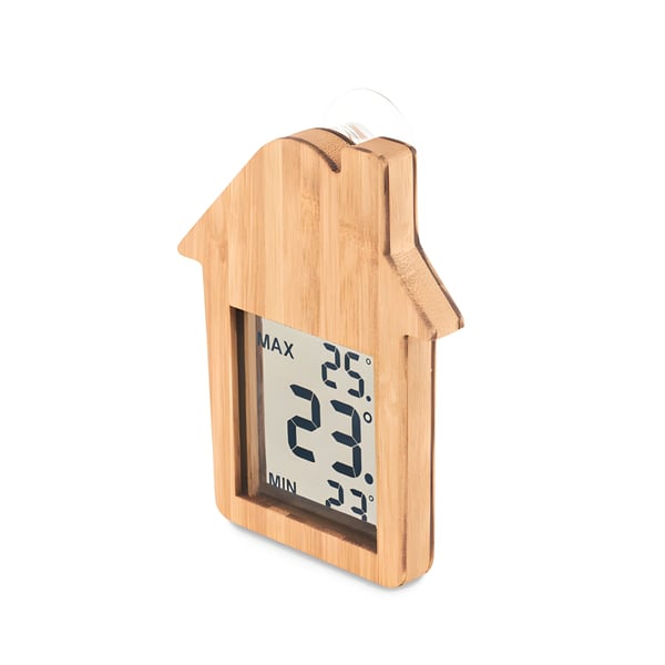 תחנת מזג האוויר במבוק בצורת בית עם כוס יניקה