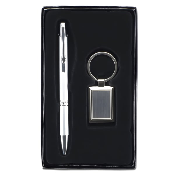 סט מתנה יוקרתי עם עט ומחזיק מפתחות