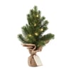 Mini Artificial Christmas Tree with Warm LED Lights