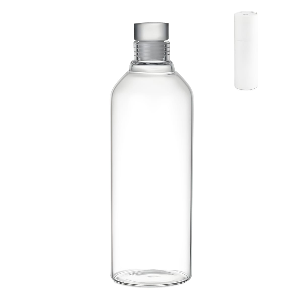 בקבוק זכוכית בורוסיליקט גדול 1 ליטר עם פקק זכוכית