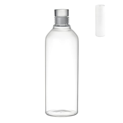 בקבוק זכוכית בורוסיליקט גדול 1 ליטר עם פקק זכוכית