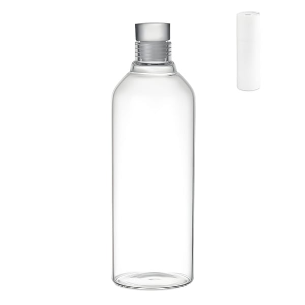 בקבוק זכוכית בורוסיליקט גדול 1 ליטר עם פקק זכוכית