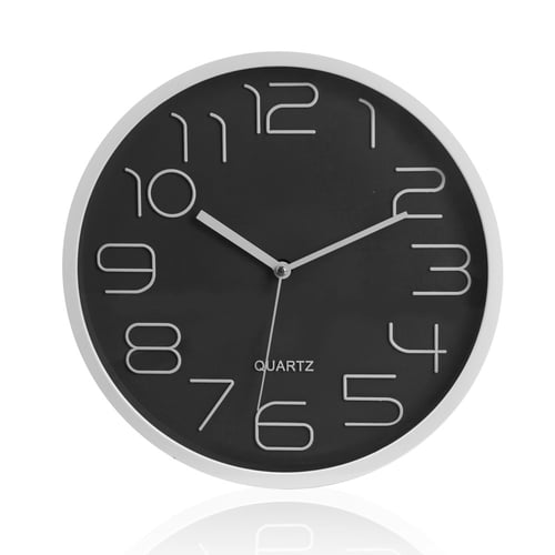 אומגה  שעון קיר מודרני שקט - שחור