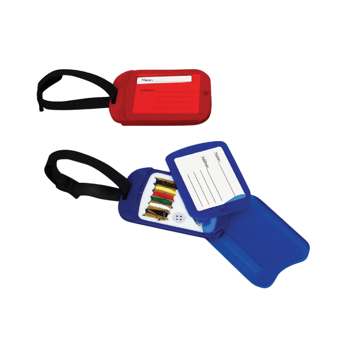 תג מזוודה עם ערכת כלי תפירה - פתרון מעולה לטיולים