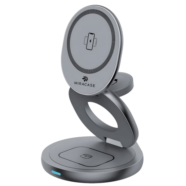 מטען אלחוטי מתקפל 3 ב-1 מהיר וברמת איכות גבוהה מבית MIRACASE