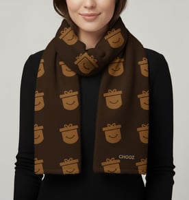 צעיף חורף דו-שכבתי - קורל פליז פרוותי ודמוי כותנה רך