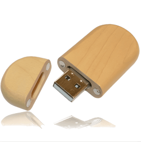 דיסק און קי מעוצב מעץ במבוק 32GB עם קופסה - USB V3.0