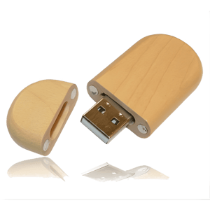 דיסק און קי מעוצב מעץ במבוק 32GB עם קופסה - USB V3.0