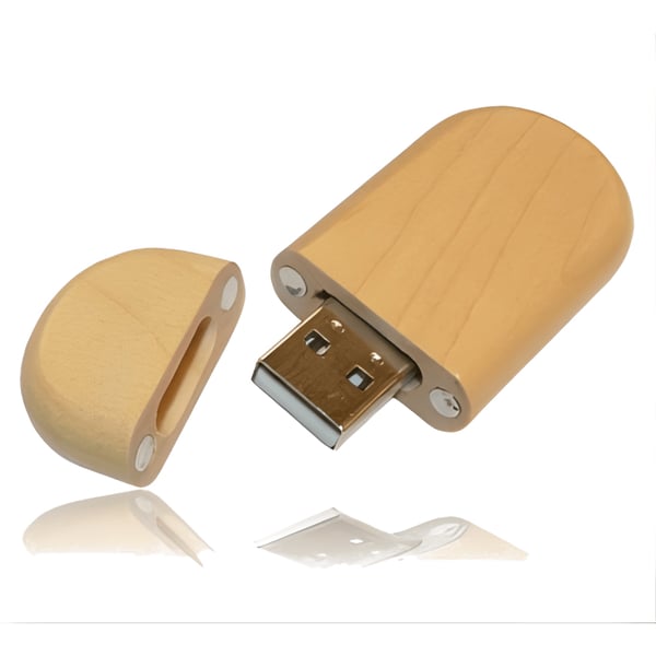 דיסק און קי מעוצב מעץ במבוק 32GB עם קופסה - USB V3.0