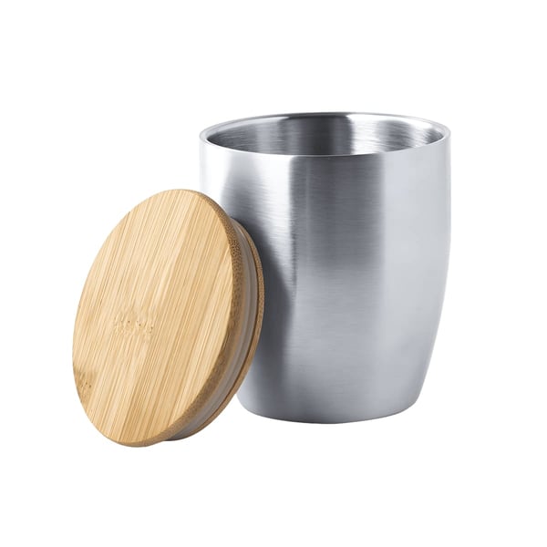Stainless Steel Thermal Cup with Bamboo Lid