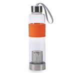 בקבוק חליטה לזכוכית בורוסיליקט עם מכסה נירוסטה