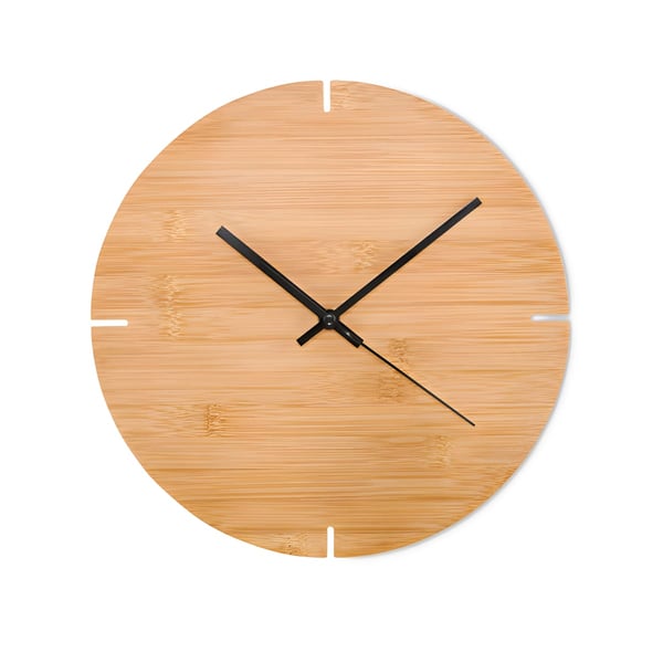 Natural Bamboo Wall Clock - Unique Design