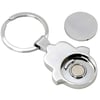 Metal Hamsa Keychain with Removable Shopping Cart Coin