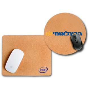 פד עכבר עשוי שעם - מתנה עסקית איכותית