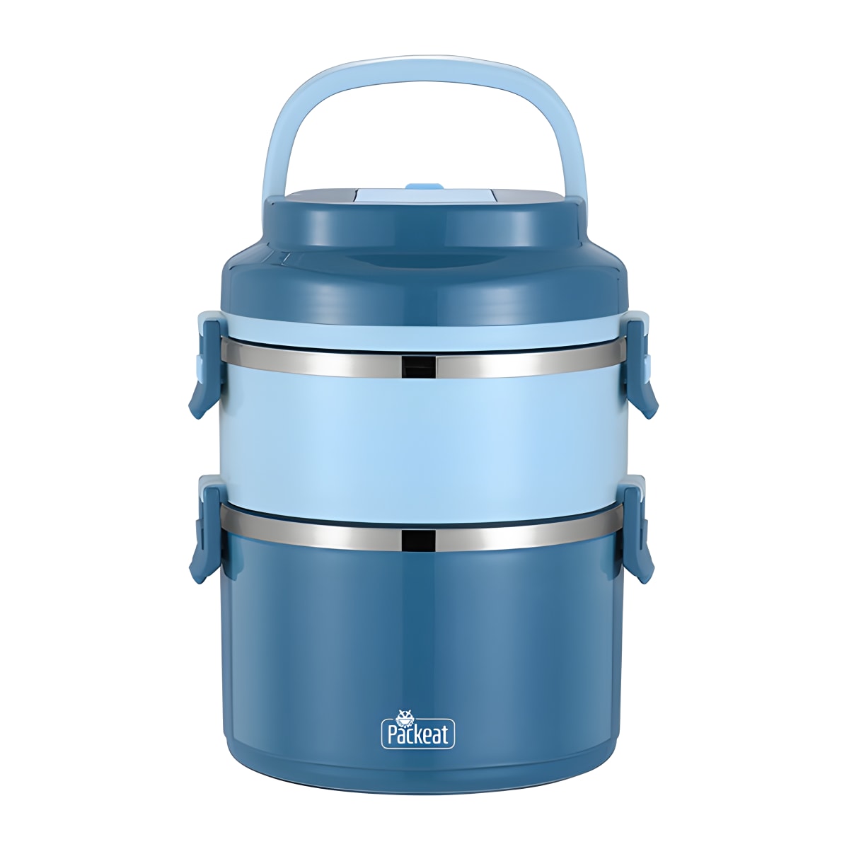 קופסת אוכל כפולה נירוסטה חם/קר מבית Pack&eat