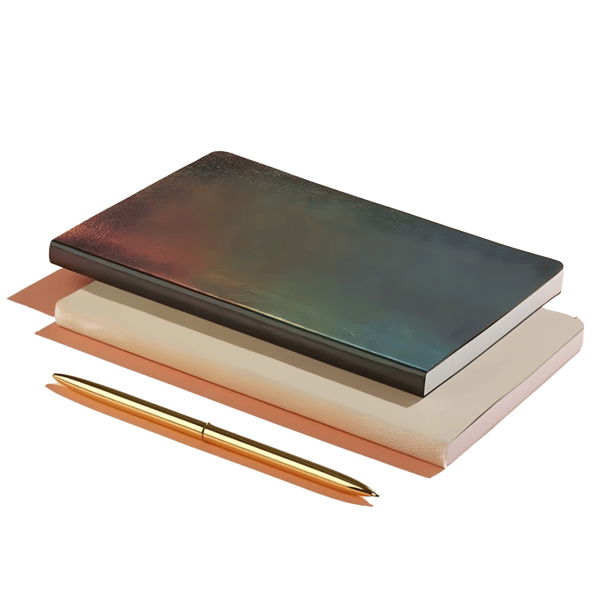 מחברת ייחודית עם כריכה רכה מ-PU בעיצוב שחור או לבן